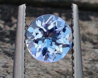 Natural Blue Violet Tanzanite Round Gemstone, 1.02 Ct, December Birthstone for Jewelry
