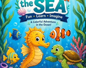 Ocean Animals Coloring Pages, Kids  Adults (Instant Download)