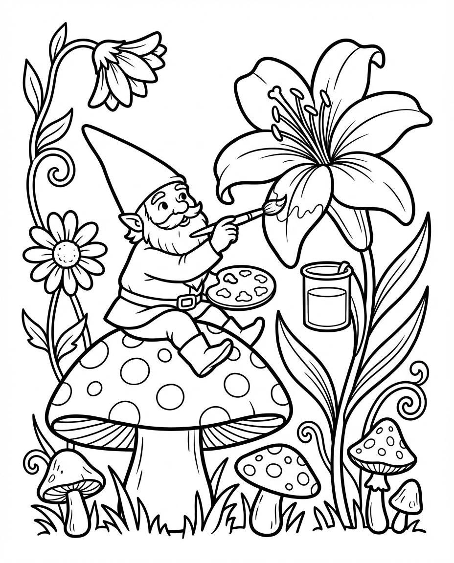 Spring Flowers Direct Coloring Spring Flowers Coloring, Digital Download - Etsy
