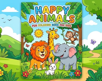 Coloring Book for Kids /Printable Coloring Pages/Digital Download/PDF file