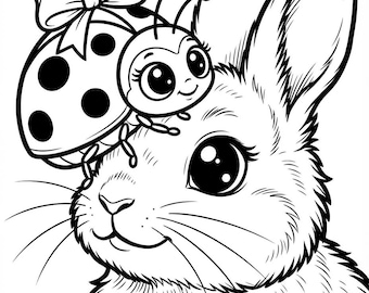Happy Spring Coloring page , Instant Download,Kids Activity , Skill