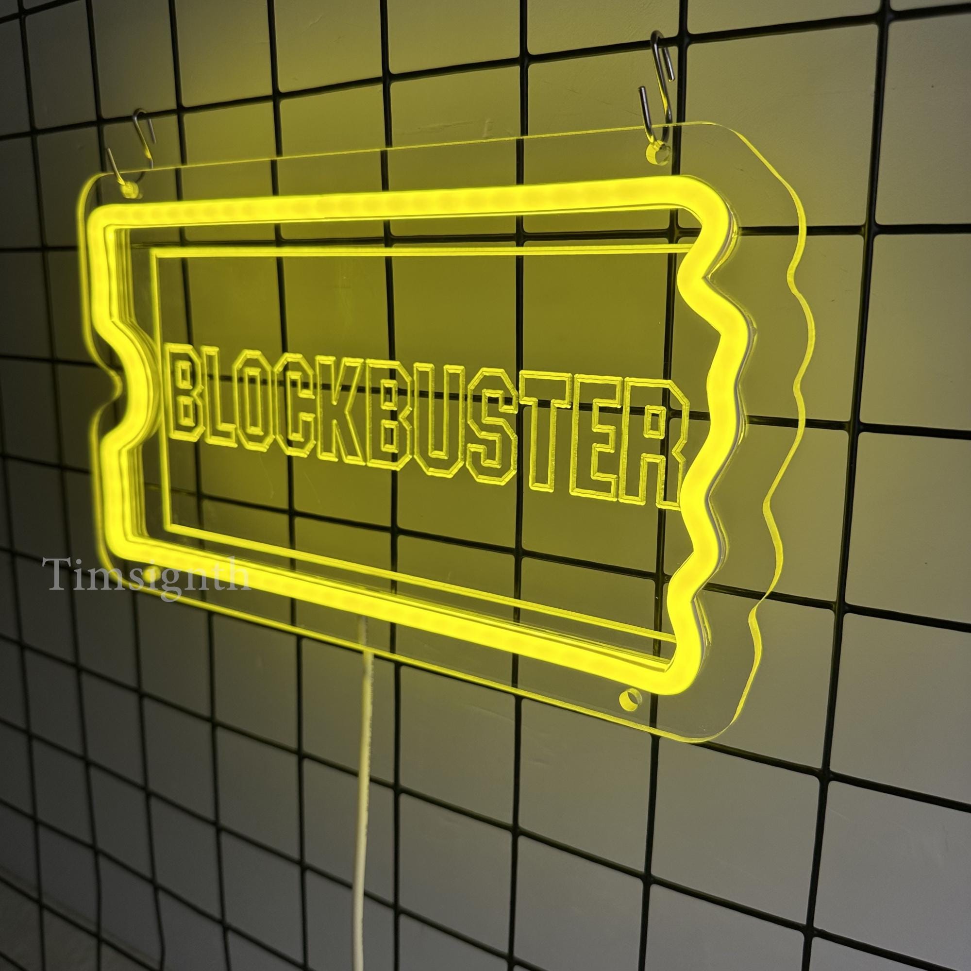 Blockbuster Led Sign Blockbuster Video Neon Sign: Home Theater Decor - Etsy