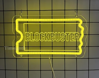 Blockbuster Video Neon Sign: Home Theater Decor
