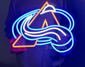 Custom Colorado Avalanche LED Neon Sign, Hockey Wall Art