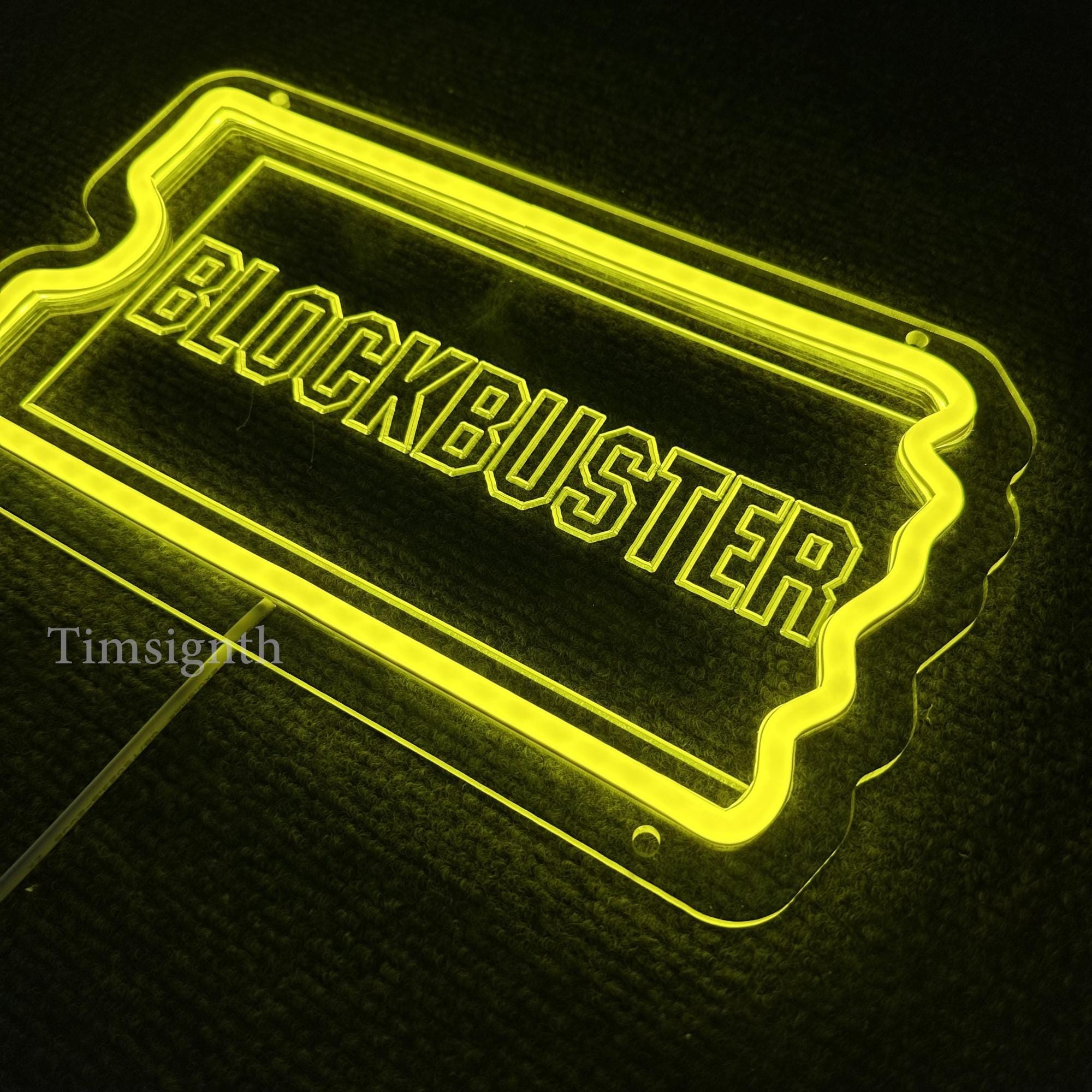 Blockbuster Video Neon Sign: Home Theater Decor - Etsy
