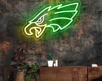 Eagle Neon Sign, Football Decor, Bar or Game Room LED Light