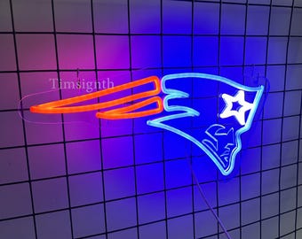 Patriots Neon Sign, Football Fan Gift, USB Powered
