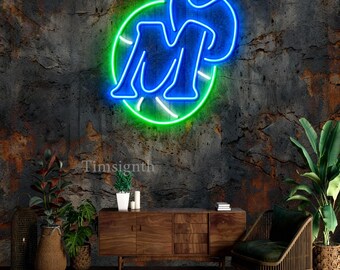 Custom Dallas Mavericks Neon Sign, LED Neon Wall Art Decor