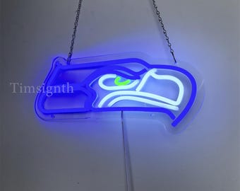 Seattle Seahawks LED Neon Sign – USB Powered Man Cave Decor