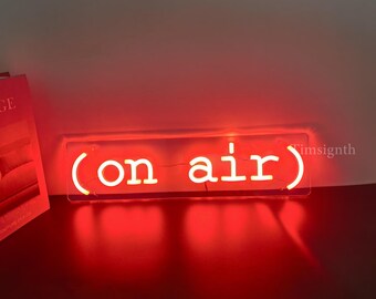 On Air Neon Sign: Red LED Studio Light for Streaming