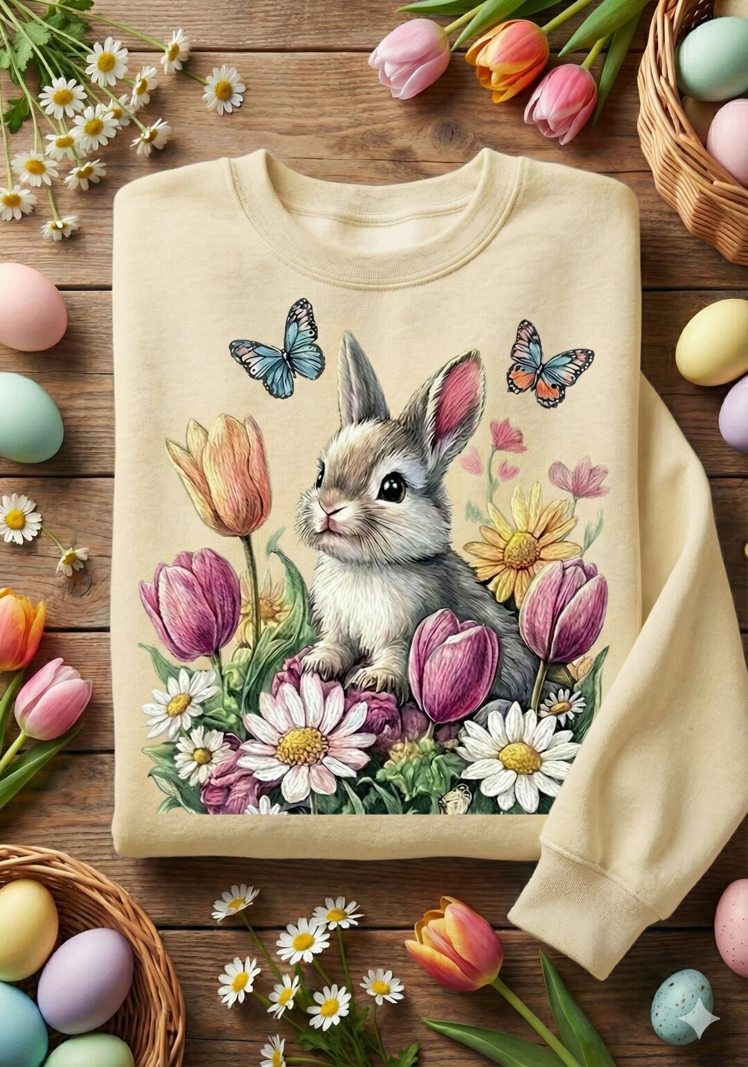 Faux Latch Hook Bunny PNG | Vintage Style Easter Sublimation Design ...