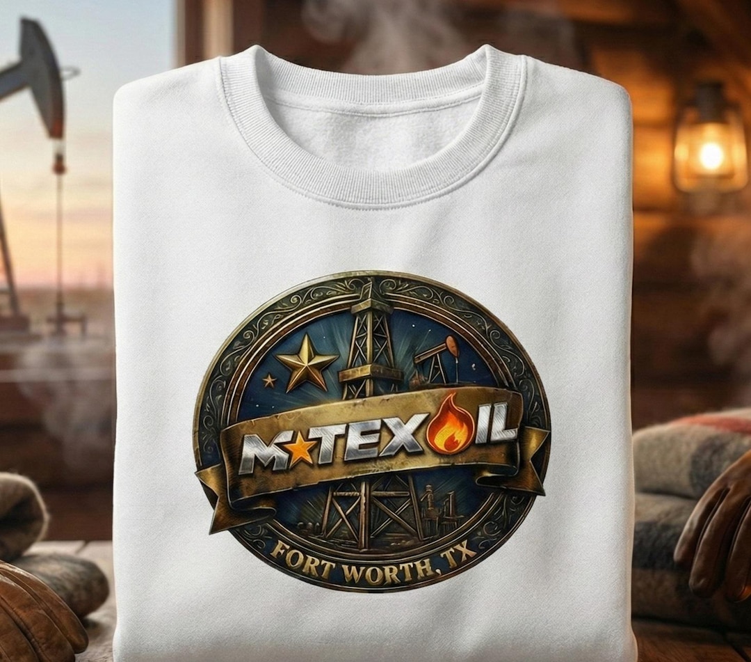 Vintage Texas Oil Rig Emblem PNG | Fort Worth Oilfield (digital ...