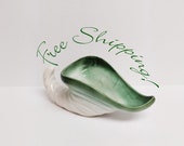 Succulent Planter Regal Hull 307 USA Cornucopia White Green Planter Easter Thanksgiving Free Shipping