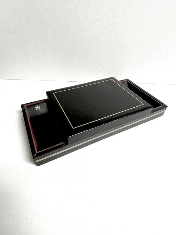 Shields Valet Men’s Jewelry Box Vintage Leatherette D… Gem