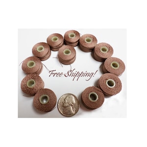 Upholstery Thread 12 Bobbins Brown or Crème Your Choice Heavy Duty Craft Thread