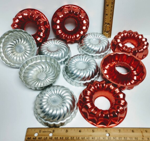 Jello Molds 11 Small Copper Ring Mini Bundt Shortcakes Punch Etsy