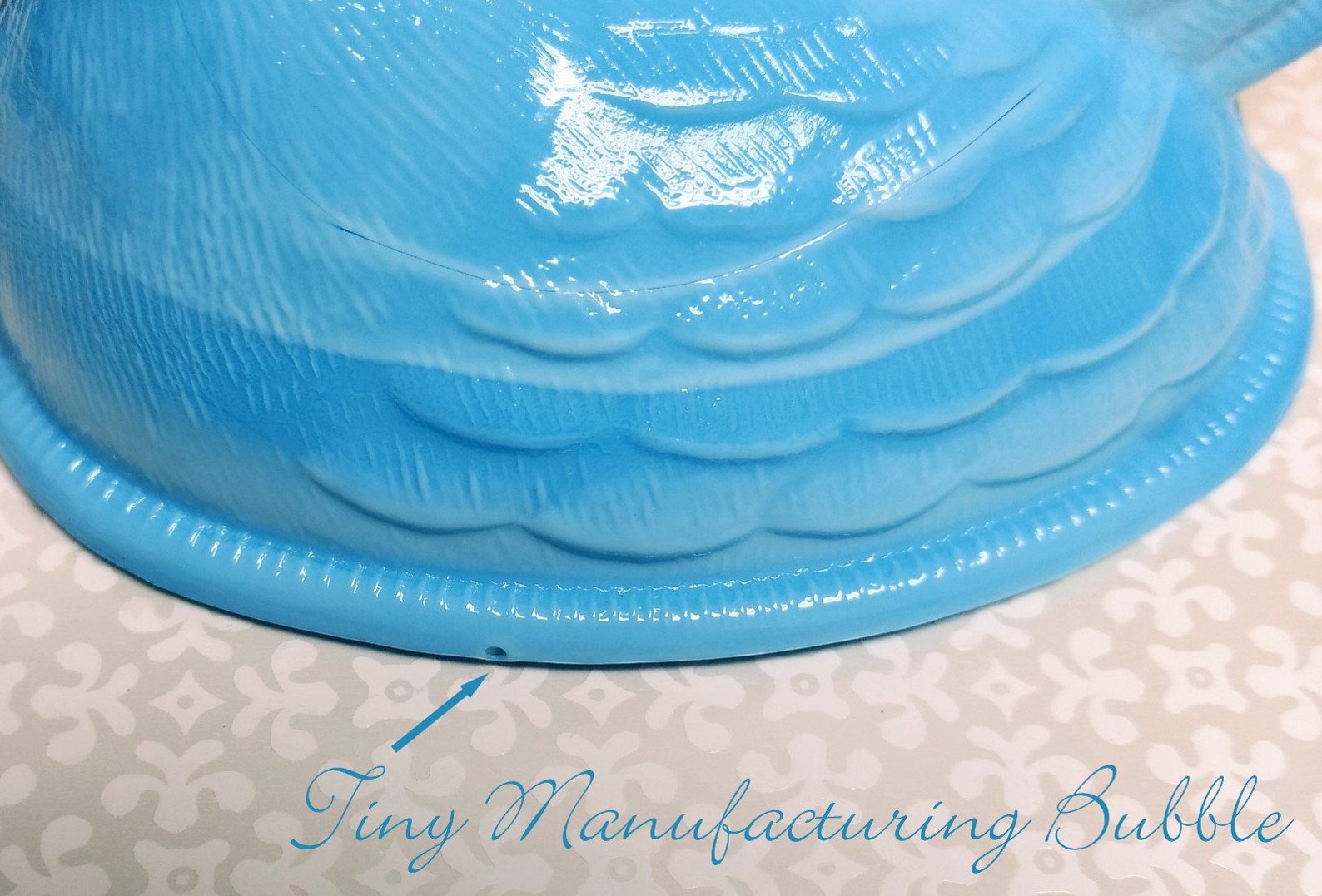 Hen on Nest Blue Slag Heisey or Imperial Glass H Diamond LOGO Easter