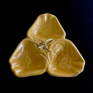California Pottery 717 Divided Relish Dish Yellow Free Shipping!