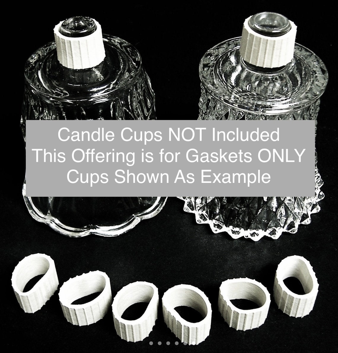 Votive Candle Cup Peg Rubber Grommet Rings Set of 6 Gaskets Etsy