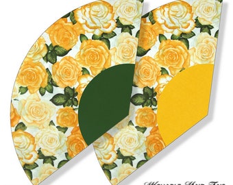 Texas Yellow Rose Washable Hand Fan