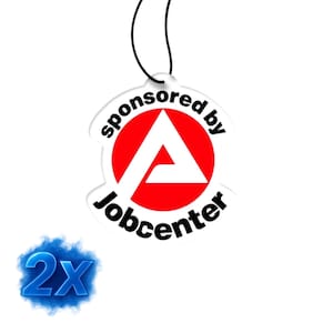 2x „Sponsored by Jobcenter“ Duftbaum/Auto Lufterfrischer/ Cherry