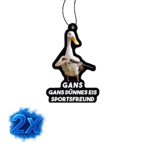 2x Gans Dünnes Eis Duftbaum/Auto Lufterfrischer/Forest Rain