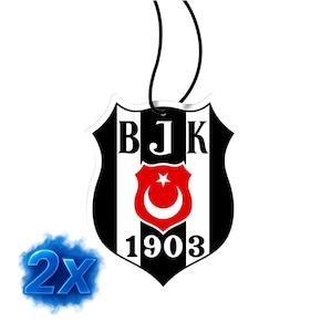 2x Besiktas Duftbaum/Auto Lufterfrischer/Schwarz Eis