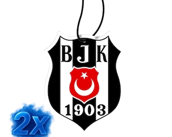 2x Besiktas Duftbaum/Auto Lufterfrischer/Schwarz Eis