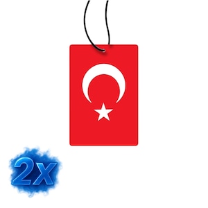 2x Türkische Flagge Duftbaum/Auto Lufterfrischer/Chanel