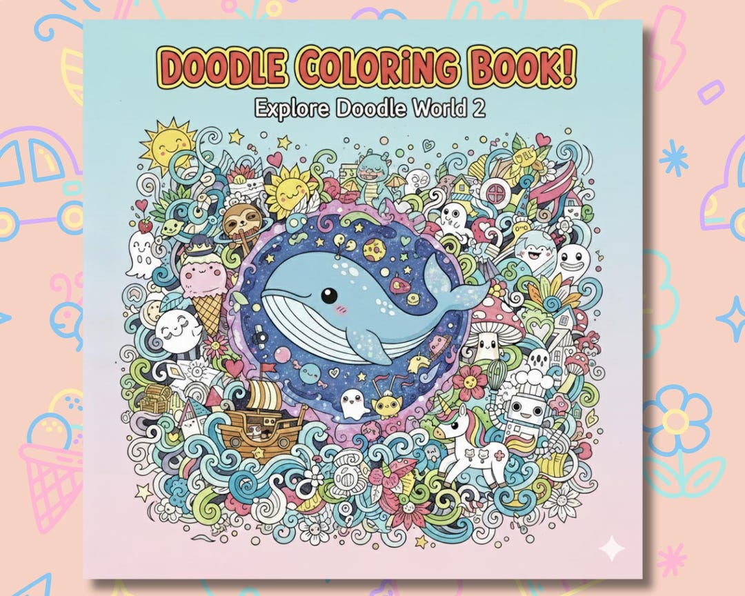 Cute Doodle World Coloring Pages Vol 2 | Fun Illustrations (printable ...