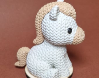 Small horse in knitted style