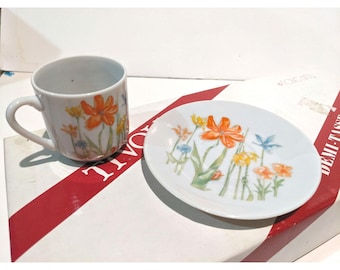 Tivoli Toscany Japan Demitasse Cup & Saucer Set of 6 Fine China Vintage