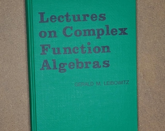 VTG Book Lectures on Complex Algebra Functions Leibowitz 1970 VG+