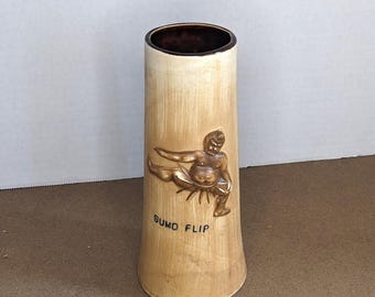 Vintage 60s Cheeky Tiki Style "Sumo Flip" Fog Cutter Drink Mug Vase