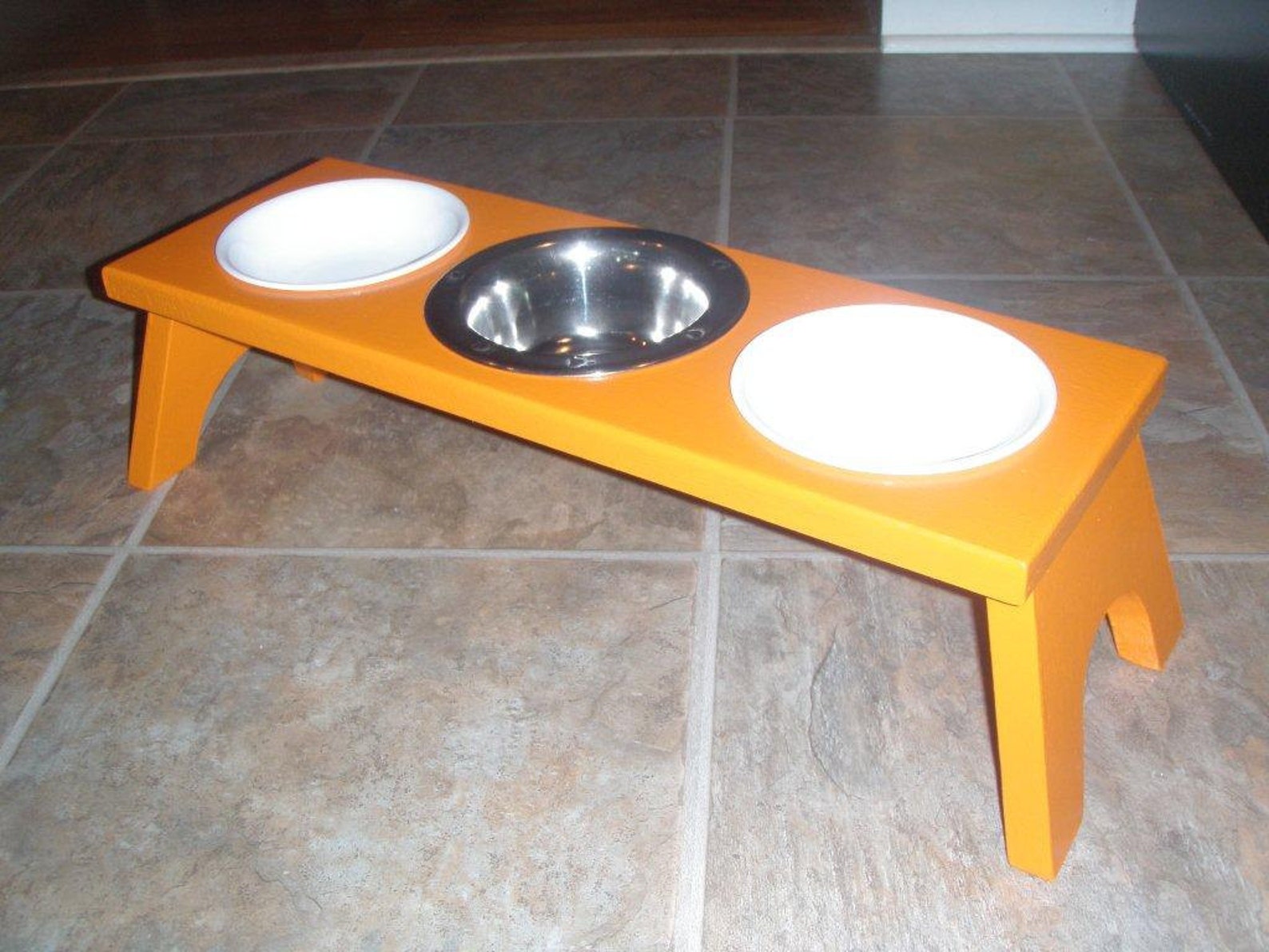 Raised / Elevated Cat Feeding Station 3 Bowl Etsy