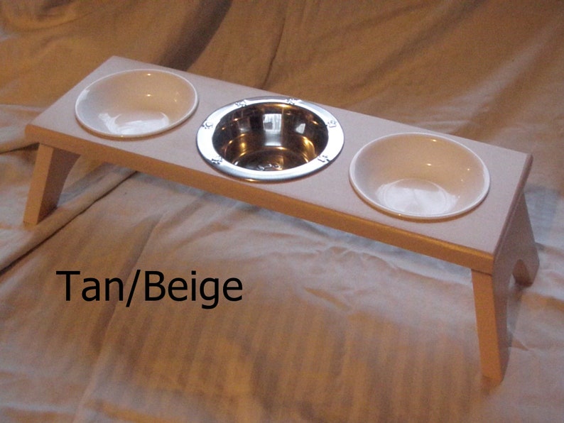 Raised / Elevated Cat Feeding Station 3 Bowl Etsy
