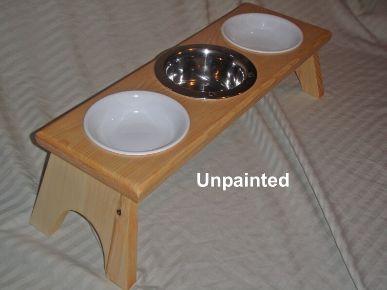Raised / Elevated Cat Feeding Station 3 Bowl Etsy