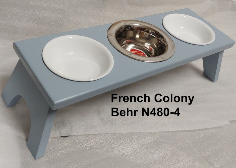 Raised / Elevated Cat Feeding Station 3 Bowl Etsy