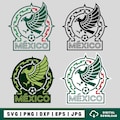 Mexico Soccer Logo SVG Png, Soccer svg, Mexican Soccer, Futbol SVG Layered Vector Files, Great for TShirts, Cricut cut files, Dxf,Eps