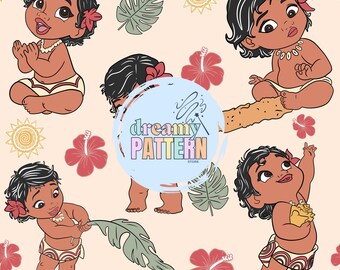 Magical Princess Seamless Pattern for Sublimation – High-Resolution PNG & JPEG - Digital Download