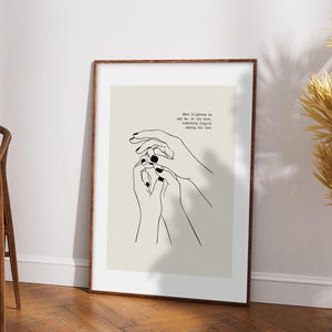 Minimalist Line Wall Art | Philosophical Love Print | Fragments of Love: Between Collection 05 (2 Pattern) | Instant Download