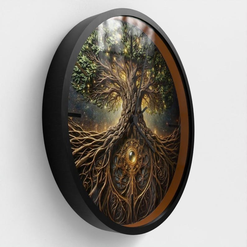 Tree of Life Wall Clock Sacred Geometry Art, Zen Home Decor for ...