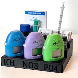 Organizer for Hanna Checker: Order and efficiency for your saltwater lab. Handmade