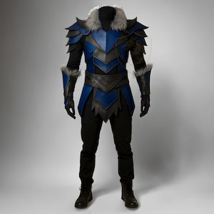 Dark Fantasy Knight Genuine Leather Armor Set | Shoulder Pauldrons | Bracers | Cosplay LARP Medieval Outfit