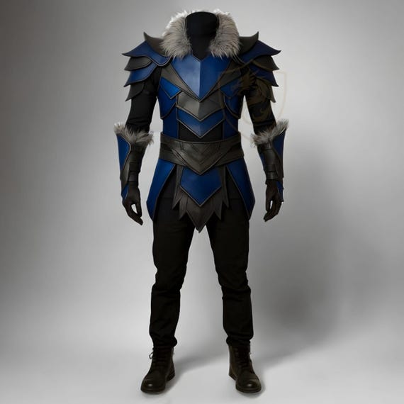 Dark Fantasy Knight Genuine Leather Armor Set | Shoulder Pauldrons | Bracers | Cosplay LARP Medieval Outfit