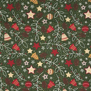 Christmas Table Cloth and Runner, Xmas Fat Quarters Canvas Fabric (180cm/70.9")