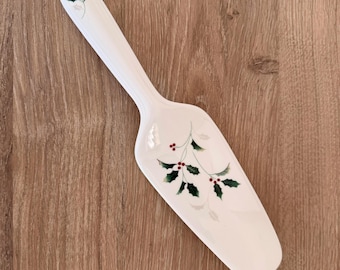 Serwer do ciasta Vintage Lenox Holiday – Holly & Berries – Fine China – Christmas Entertaining