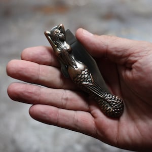 Brass Mermaid Siren Pocket Knife image 4