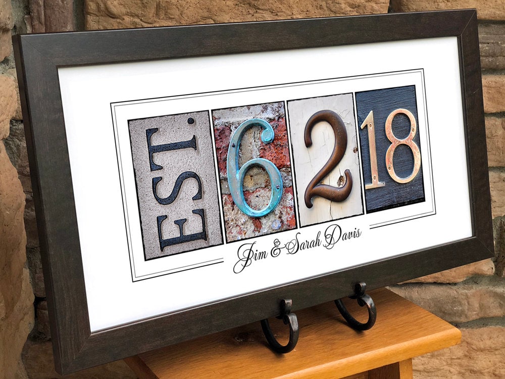 PERSONALIZED WEDDING Gift Wedding Date Frame or Print | Etsy