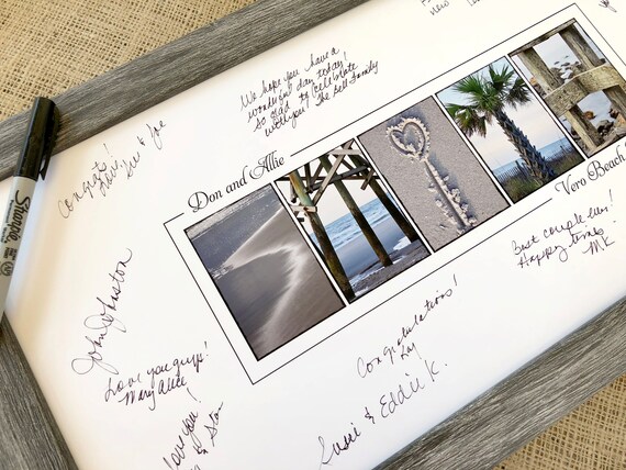 Beach Wedding Guest Book Signing Print Alphabet Photography Etsy